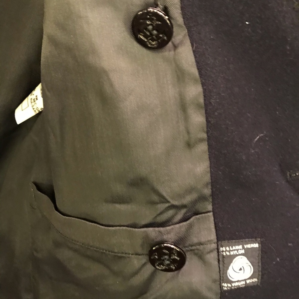 Navy Wool Coat - Picture 7 of 8